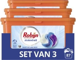 Robijn Stralend Wit Wascapsules - 3 X 29 Wasbeurten - Halfjaarbox 13 Robijn Stralend Wit Wascapsules - 3 X 29 Wasbeurten - Halfjaarbox -Schoonmaakmiddelen 1200x947 2