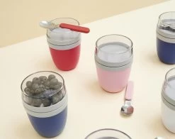 Mepal - Lunchpot + Vouwlepel Ellipse - Nordic Pink - Yoghurtbeker Met Lepel - Muesli Beker To Go - Geschikt Voor Vriezer, Magnetron En Vaatwasser. -Schoonmaakmiddelen 1200x951 4