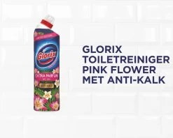 Glorix WC Powergel Toiletreiniger Pink Flower - 6 X 750 Ml - Voordeelverpakking -Schoonmaakmiddelen 1200x961 5