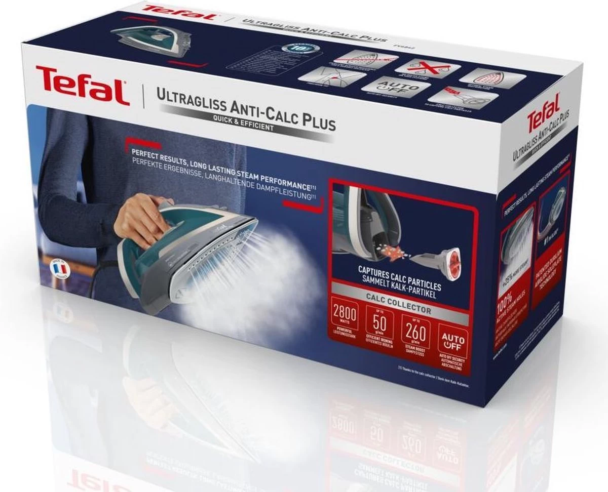 Tefal Ultragliss Plus FV6842 - Stoomstrijkijzer 14 Tefal Ultragliss Plus FV6842 - Stoomstrijkijzer - Afbeelding 12