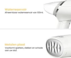 Goliving Kledingstomer - Handstomer Voor Kleding/textiel/stof - Stoomstrijkijzer - Handstoomreiniger - Handstomer - Opvouwbaar - Incl. Reis-etui - Groen -Schoonmaakmiddelen 1200x973 10