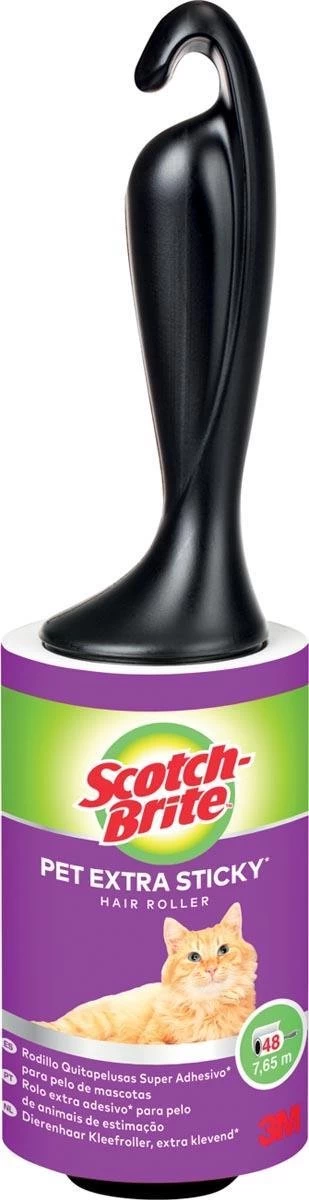 Scotch Brite Lint Roller, Extra Adhesive For Animal Hair, 48 Sheets 4 Scotch Brite Lint Roller, Extra Adhesive For Animal Hair, 48 Sheets - Afbeelding 2