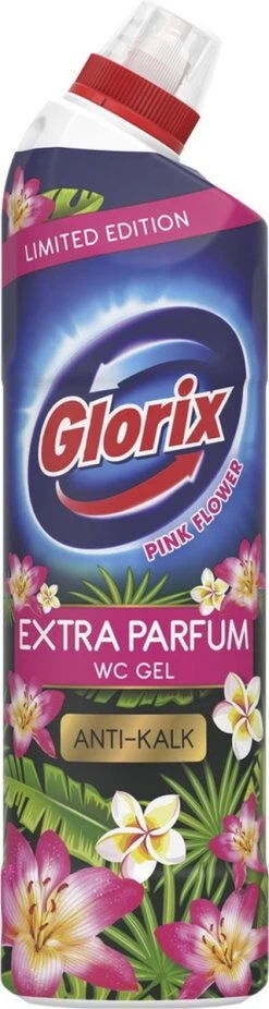 Glorix WC Powergel Toiletreiniger Pink Flower - 6 X 750 Ml - Voordeelverpakking -Schoonmaakmiddelen 320x1200 2