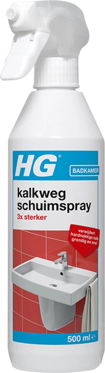 HG Kalkweg Schuimspray 3x Sterker - 500ml - Verwijdert Extreme Kalkresten - 100% Opgelost, 100% Resultaat 8 HG Kalkweg Schuimspray 3x Sterker - 500ml - Verwijdert Extreme Kalkresten - 100% Opgelost, 100% Resultaat - Afbeelding 6