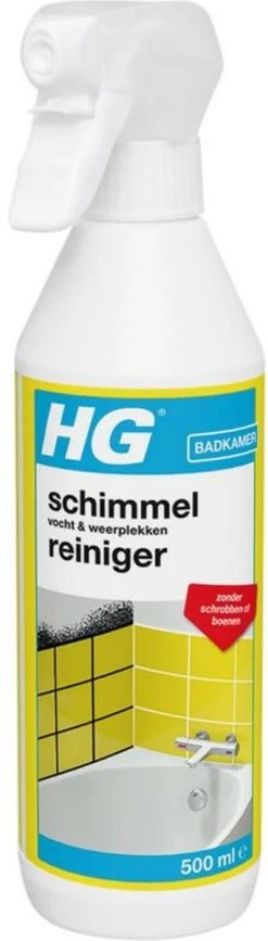 HG Schimmelreiniger - 500ml - De NR 1 Schimmelverwijderaar - Vernietigt De Hardnekkigste Schimmel - Geschikt Voor De Badkamer, Tegel-, Siliconenvoegen, Stucwerk