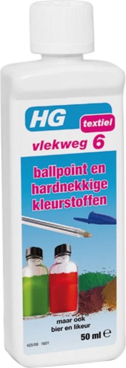 HG Vlekweg 6 - 50ml- Voor O.a. Vlekken Van Ballpoint & Hardnekkige Kleurstoffen -Schoonmaakmiddelen 411x1200 2