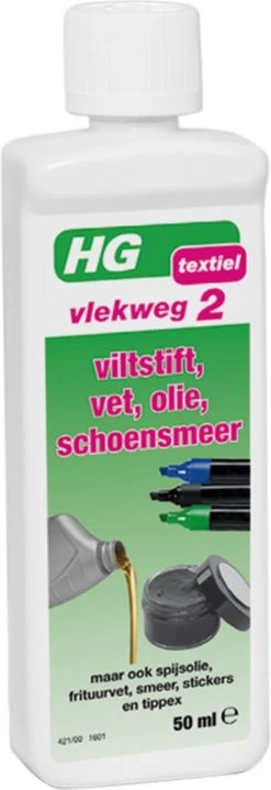 HG Vlekweg 2 - 50ml - Voor O.a. Vlekken Van Viltstift, Vet, Olie & Schoensmeer -Schoonmaakmiddelen 412x1200 4