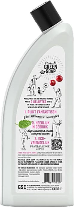 Marcel's Green Soap Toiletreiniger Patchouli & Cranberry - 750 Ml -Schoonmaakmiddelen 429x1200