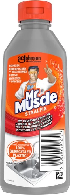Schoonmaakmiddelen 47 4x Mr. Muscle Staalfix 200 ML