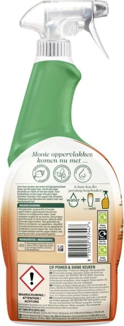 Cif CleanBoost Power & Shine Keuken Spray - 6 X 750 Ml - Voordeelverpakking -Schoonmaakmiddelen 458x1200 3