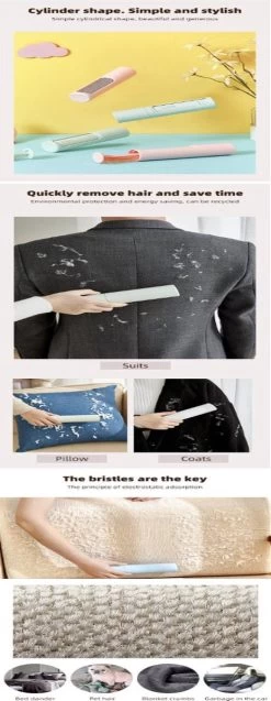 Merkloos Nieuw! - Pluizenverwijderaar - Ontpluizer - Kledingroller – Pluizenroller - Kleefroller - Kledingborstel - Ontpluizer - Pluizentondeuse - Huisdierhaar Verwijderaar -Schoonmaakmiddelen 465x1200 9