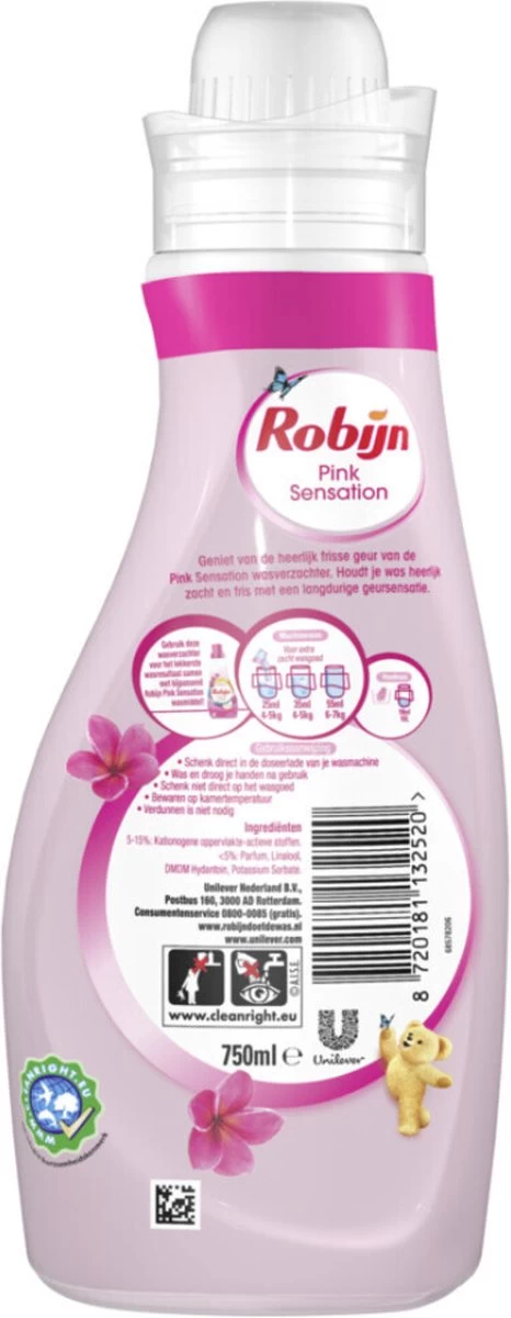 Robijn Wasverzachter Pink Sensation 750 Ml 4 Robijn Wasverzachter Pink Sensation 750 Ml - Afbeelding 2