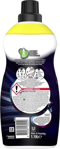 4x Robijn Klein & Krachtig Wasmiddel Black Velvet 1,19 Liter -Schoonmaakmiddelen 482x1200 2