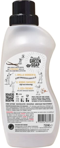 Marcel's Green Soap Wasverzachter Vanille & Katoen - 6 X 750 Ml -Schoonmaakmiddelen 487x1200 1