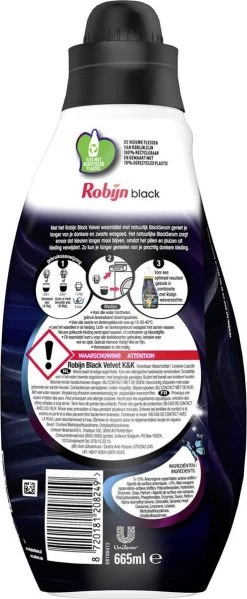 Robijn Klein & Krachtig Black Velvet Vloeibaar Wasmiddel - 8 X 19 Wasbeurten - Voordeelverpakking -Schoonmaakmiddelen 495x1200 5