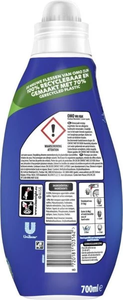 Omo Klein & Krachtig Wit Vloeibaar Wasmiddel - 8 X 20 Wasbeurten - Voordeelverpakking -Schoonmaakmiddelen 495x1200 8
