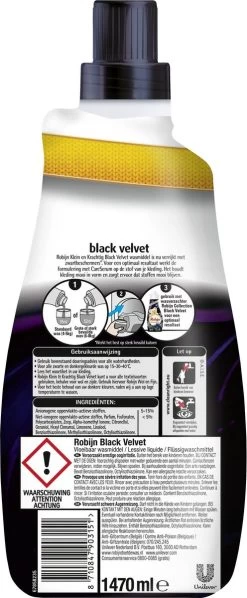 Robijn Klein & Krachtig Black Velvet Vloeibaar Wasmiddel - 2 X 42 Wasbeurten - Voordeelverpakking -Schoonmaakmiddelen 496x1200