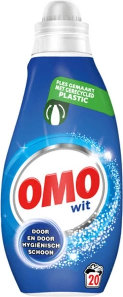 Omo Klein & Krachtig Wit Vloeibaar Wasmiddel - 8 X 20 Wasbeurten - Voordeelverpakking -Schoonmaakmiddelen 497x1200