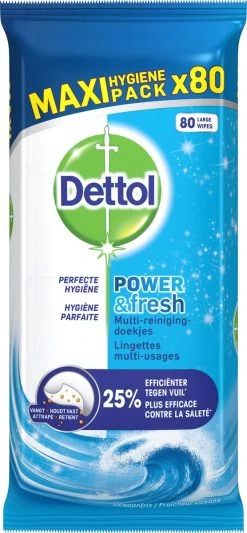 Dettol - Power & Fresh - Schoonmaakdoekjes - Oceaanfris - 4 X 80 Doekjes 13 Dettol - Power & Fresh - Schoonmaakdoekjes - Oceaanfris - 4 X 80 Doekjes -Schoonmaakmiddelen 556x1200 3
