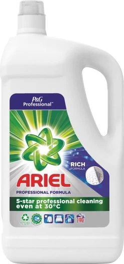 Ariel - Proffesional - Vloeibaar Wasmiddel - Regular - 100 Wasbeurten - 5L - -Schoonmaakmiddelen 562x1200