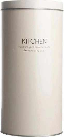 Gusta Voorraadblik - Beige - Metaal - Beschuitbus - Opbergbus - Ø11X22 Cm -Schoonmaakmiddelen 565x1200 1