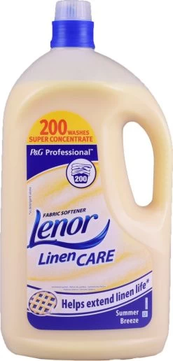 Lenor - Wasverzachter Professional Linen Care - Ultra Zomerfris - 4 Liter - 200 Wasbeurten -Schoonmaakmiddelen 574x1200 2