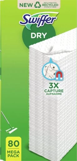 Swiffer Vloerreiniger Droge Doekjes - 80 Vloerwissers -Schoonmaakmiddelen 578x1200