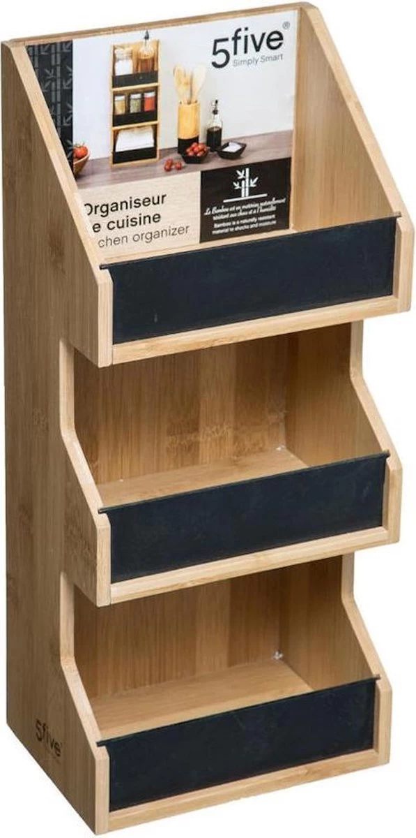 Merkloos Decopatent® 3 Laags Keuken Opbergrek - Staand Rek 3 Etages - Keukenrek - Bamboe Hout - Etagere Rek - Kruidenrek - Keuken Organizer 3 Merkloos Decopatent® 3 Laags Keuken Opbergrek - Staand Rek 3 Etages - Keukenrek - Bamboe Hout - Etagere Rek - Kruidenrek - Keuken Organizer