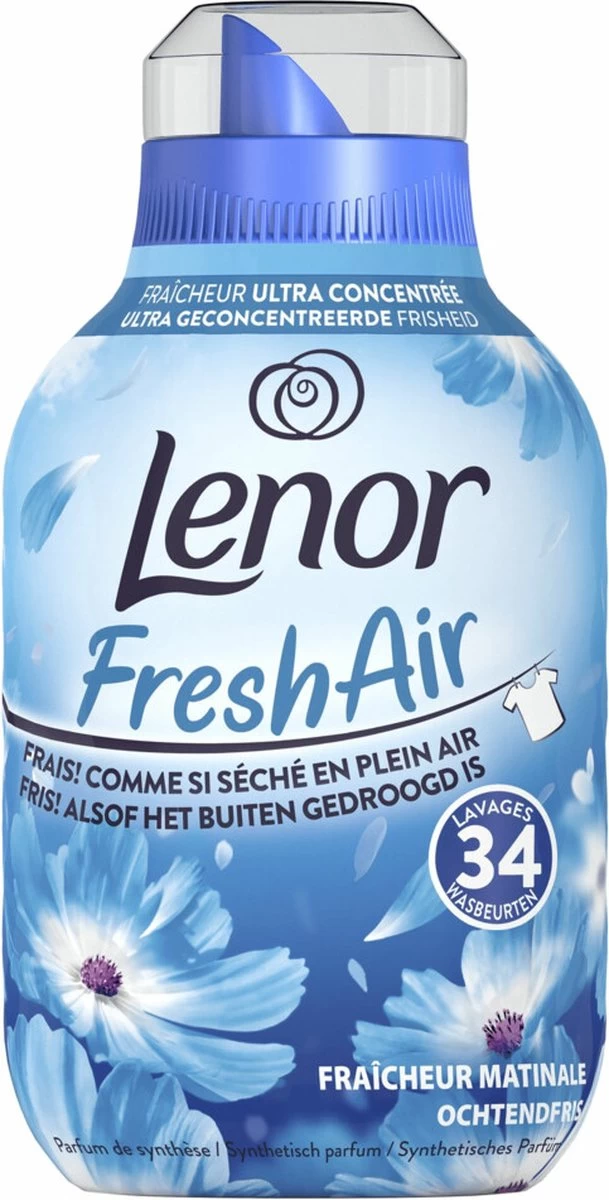 Lenor Fresh Air Ochtendfris - Wasverzachter - 6 X 34 Wasbeurten Voordeelverpakking 4 Lenor Fresh Air Ochtendfris - Wasverzachter - 6 X 34 Wasbeurten Voordeelverpakking - Afbeelding 2