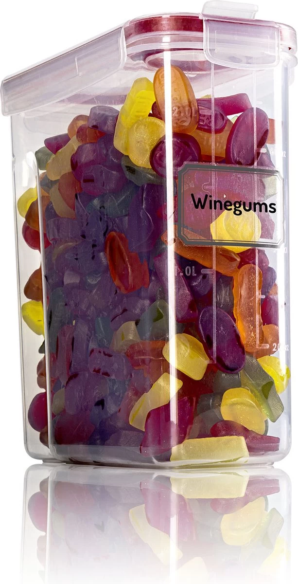 TNM Luxe Luchtdichte Voorraadbussen Set (4x2,5L) – Voorraadpotten - 4 Kleuren 10 TNM Luxe Luchtdichte Voorraadbussen Set (4x2,5L) – Voorraadpotten - 4 Kleuren - Afbeelding 8