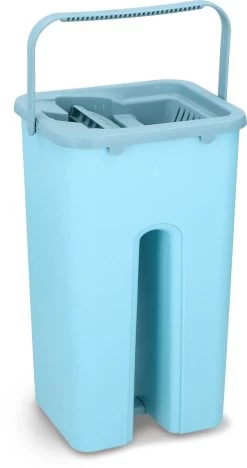 Alpina Platte Mop Met Emmer - Incl. 2 Microvezeldoeken - Voor Harde Vloeren - 360° Draaibaar -Schoonmaakmiddelen 633x1200