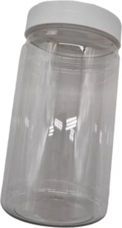 Ariko Jar | Lichtgewicht Kunststof Pot Met Schroefdeksel | 750ml | Potje Met Witte Deksel | Voorraadpot | Hervulbaar -Schoonmaakmiddelen 645x1200