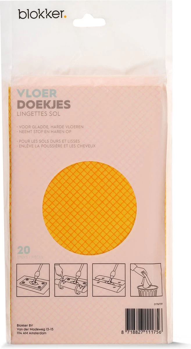 Blokker Vloerdoekjes - 20 Stuks 3 Blokker Vloerdoekjes - 20 Stuks