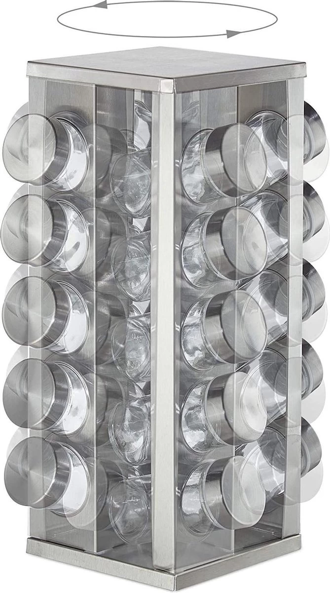 Pleasantwork Kruidenrek - Staand - Draaibaar - 20 Potjes 7 Pleasantwork Kruidenrek - Staand - Draaibaar - 20 Potjes - Afbeelding 5