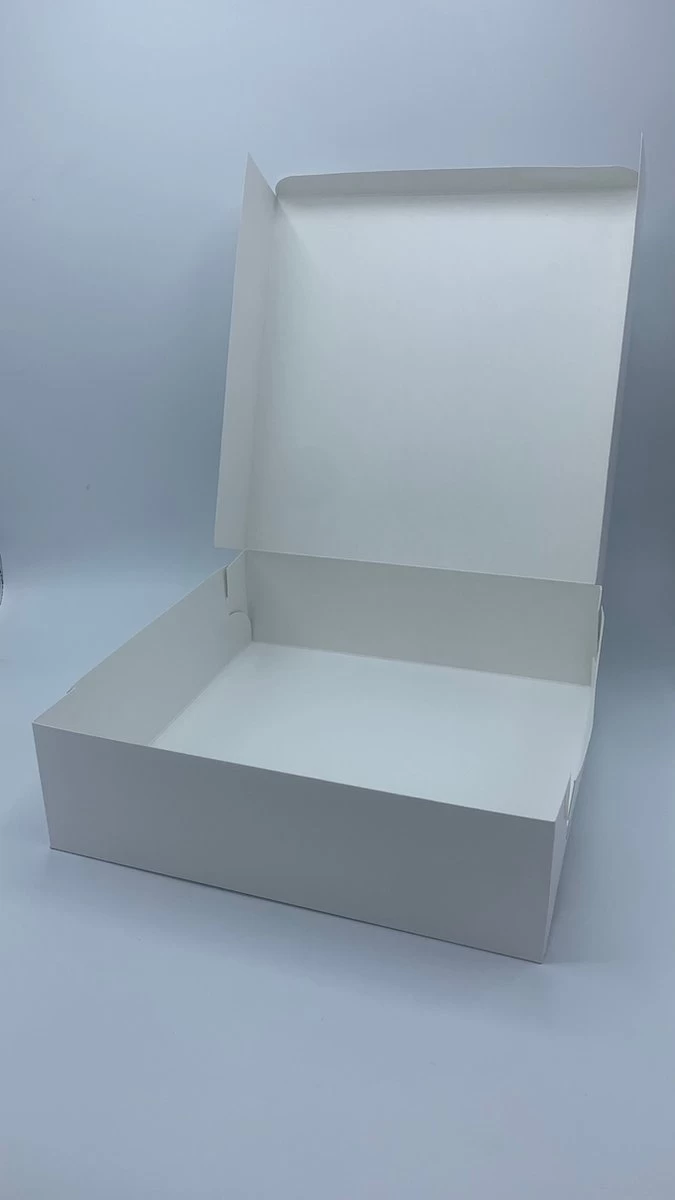 25 Stuks - Taartdoos - Karton - 15x15x8cm - Wit 4 25 Stuks - Taartdoos - Karton - 15x15x8cm - Wit - Afbeelding 2