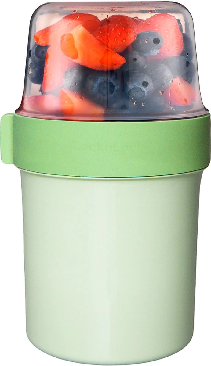 Lock&Lock Yoghurtbeker - Yoghurt Beker To Go - Muesli Beker To Go - Lunchpot - Lunchbeker - Medium - 560 Ml + 310 Ml - Groen 3 Lock&Lock Yoghurtbeker - Yoghurt Beker To Go - Muesli Beker To Go - Lunchpot - Lunchbeker - Medium - 560 Ml + 310 Ml - Groen