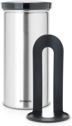Brabantia Voorraadbus Voor 18 Koffie- En Theepads - Matt Steel Fingerprint Proof / Grijze Deksel -Schoonmaakmiddelen 694x1200