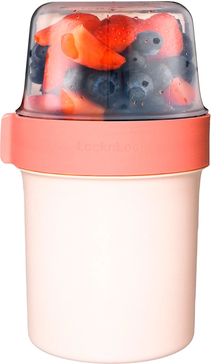 Lock&Lock Yoghurtbeker - Yoghurt Beker To Go - Muesli Beker To Go - Lunchpot - Lunchbeker - Medium - 560 Ml + 310 Ml - Roze 3 Lock&Lock Yoghurtbeker - Yoghurt Beker To Go - Muesli Beker To Go - Lunchpot - Lunchbeker - Medium - 560 Ml + 310 Ml - Roze