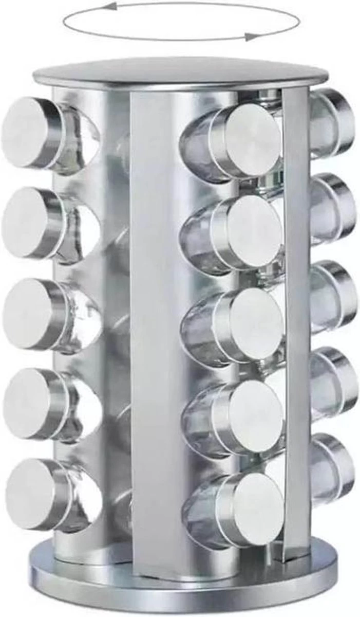 SensaHome 360 Graden Roteerbare Kruidencarrousel - Kruidenrek/Kruidenmolen - 20 Kruidenpotjes - 5 Laags - Draaibaar - 20 Specerijen Potjes - Specerijenmolen 16 SensaHome 360 Graden Roteerbare Kruidencarrousel - Kruidenrek/Kruidenmolen - 20 Kruidenpotjes - 5 Laags - Draaibaar - 20 Specerijen Potjes - Specerijenmolen - Afbeelding 14