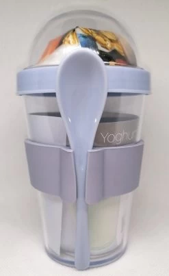 Merkloos Yoghurt Beker To Go - Kunststof - Ø8 X H16 Cm ( U Kunt Geen Kleur Keuze Opgeven) -Schoonmaakmiddelen 735x1200 2