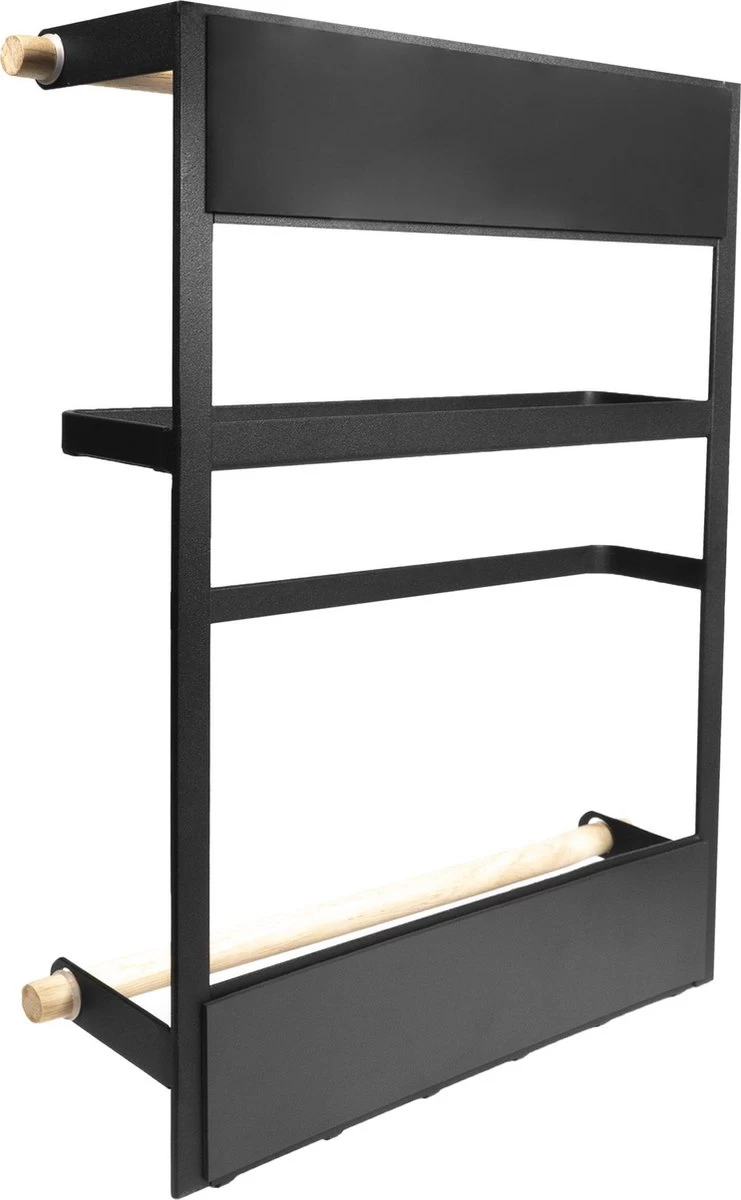 QUVIO Keukenrekje Van Metaal Magnetisch - Kruidenrek - Keuken Opbergrek Voor Kruiden, Handdoeken En Opscheplepels - Zwart 10 QUVIO Keukenrekje Van Metaal Magnetisch - Kruidenrek - Keuken Opbergrek Voor Kruiden, Handdoeken En Opscheplepels - Zwart - Afbeelding 8