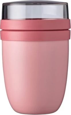 Mepal – Isoleer Lunchpot Ellipse – Houdt Je Eten 6-8 Uur Warm En 12 Uur Koud – Nordic Pink – 2 Compartimenten – Soep Beker To Go – Yoghurt Beker Muesli - Thermos Lunchbox