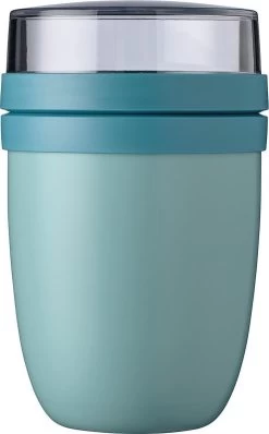 Mepal – Isoleer Lunchpot Ellipse – Houdt Je Eten 6-8 Uur Warm En 12 Uur Koud – Nordic Green – 2 Compartimenten – Soep Beker To Go – Yoghurt Beker Muesli - Thermos Lunchbox