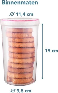 Lock&Lock Beschuitbus - Bewaardoos Voor Beschuit - Rijstwafel Bewaarbus - Voorraadbussen - Set Van 2 Stuks - 1,9 Liter - Transparant -Schoonmaakmiddelen 754x1200 1