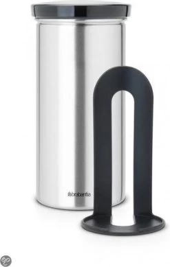 Brabantia Voorraadbus Voor 18 Koffie- En Theepads - Matt Steel Fingerprint Proof / Grijze Deksel -Schoonmaakmiddelen 761x1200 3