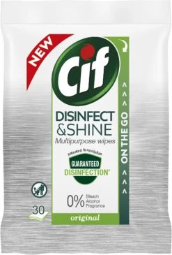 Cif Disinfect & Shine Wipes Original Desinfectie Schoonmaakdoekjes - 12 X 30 Doekjes - Voordeelverpakking 29 Cif Disinfect & Shine Wipes Original Desinfectie Schoonmaakdoekjes - 12 X 30 Doekjes - Voordeelverpakking -Schoonmaakmiddelen 811x1200 1
