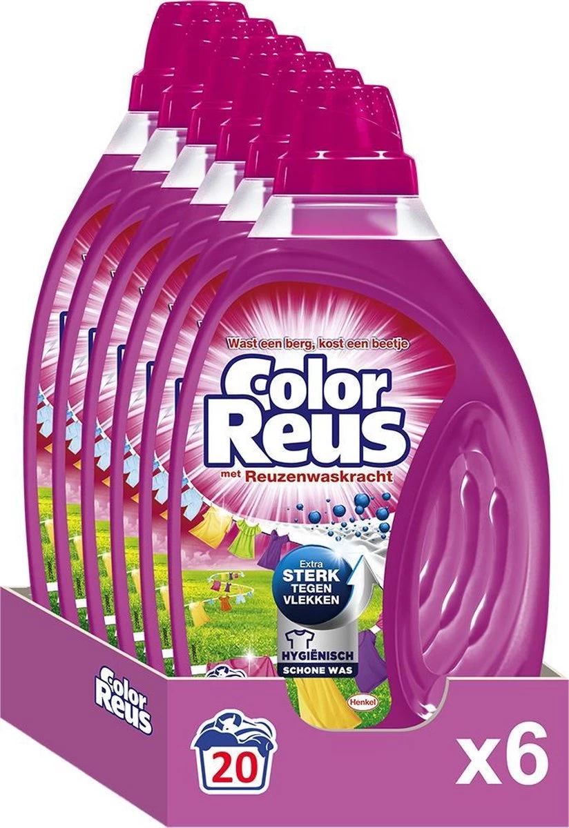 Color Reus Gel Vloeibaar Wasmiddel - Gekleurde Was - Voordeelverpakking - 120 Wasbeurten 5 Color Reus Gel Vloeibaar Wasmiddel - Gekleurde Was - Voordeelverpakking - 120 Wasbeurten - Afbeelding 3