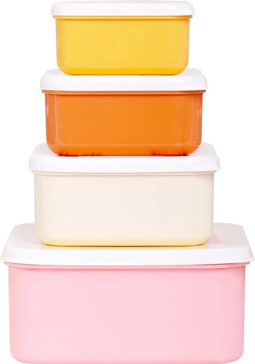 A Little Lovely Company - Brooddoos - Broodtrommel - Lunch & Snack Box Set Van 4 - Regenbogen 8 A Little Lovely Company - Brooddoos - Broodtrommel - Lunch & Snack Box Set Van 4 - Regenbogen - Afbeelding 6