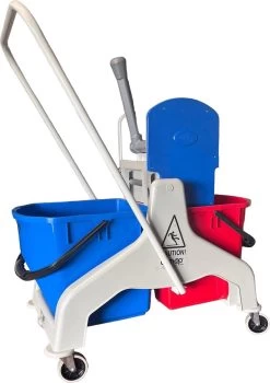 Mopwagen | 2 Emmers 18Liter| Kunststof| Inclusief Wringpers 7 Mopwagen | 2 Emmers 18Liter| Kunststof| Inclusief Wringpers -Schoonmaakmiddelen 848x1200