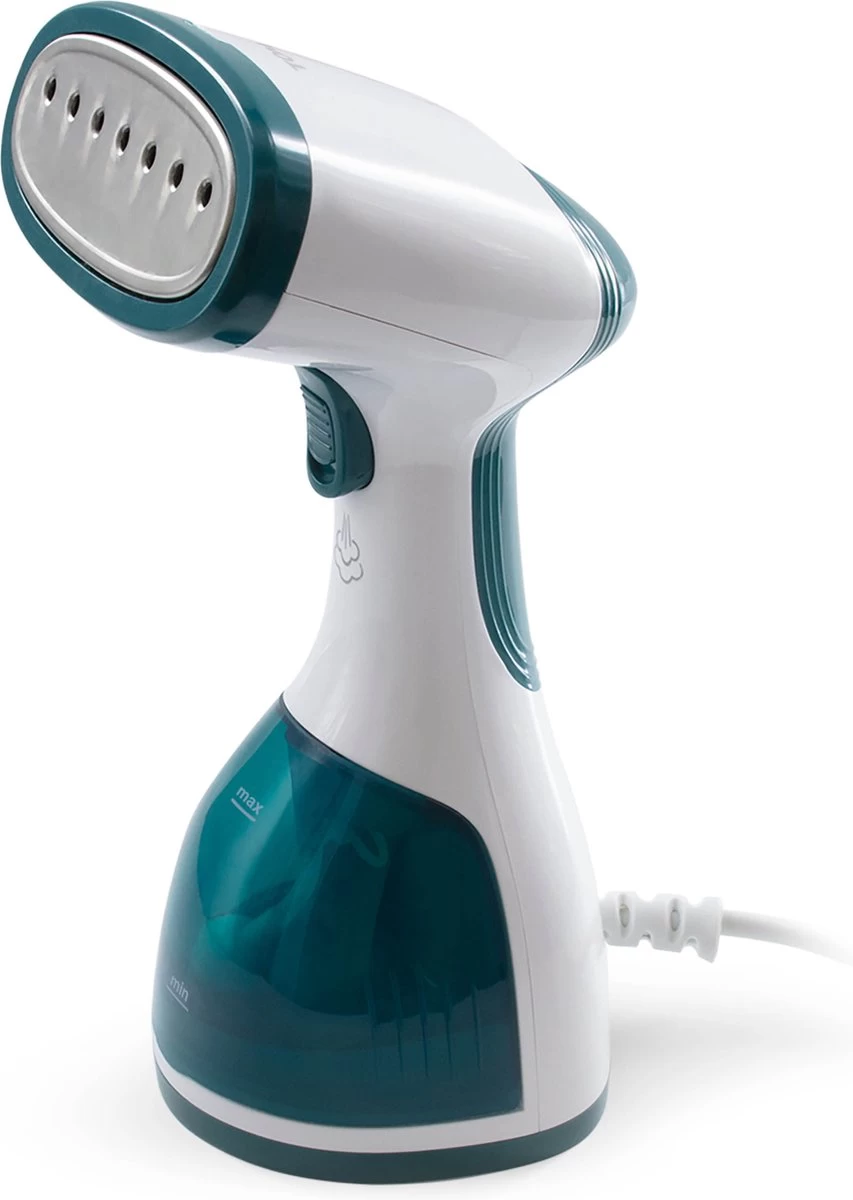 Tomado TSH1201W - Kledingstomer - 1200 Watt - RVS Zool - Wit/turquoise 3 Tomado TSH1201W - Kledingstomer - 1200 Watt - RVS Zool - Wit/turquoise